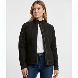 Kuhl Jacket Sherpa Lined Vintage Patina Dye Canvas Burr Brown